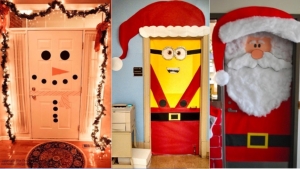 Illustration : "21 idées pour décorer votre porte d’entrée aux couleurs de Noël"