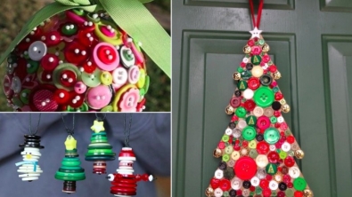 Illustration : "Recyclez vos boutons pour construire ces 20 décorations de Noël"