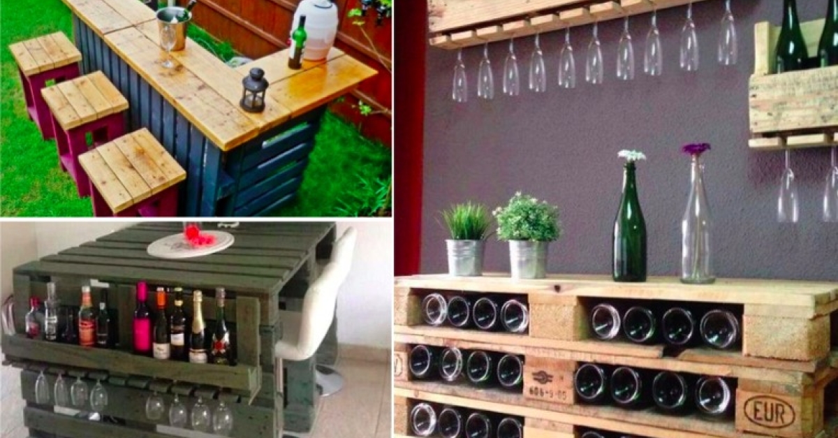 12 idées pour construire des bars uniquement avec des palettes